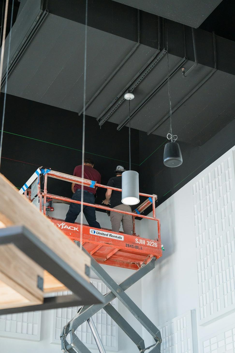 Construction team at work